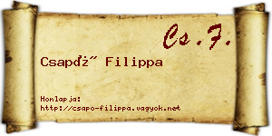 Csapó Filippa névjegykártya